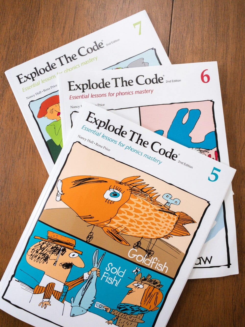 explode the code 4th grade language arts homeschool curriculum sitting on a desk