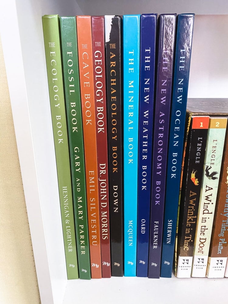 wonders of creation book series on a shelf