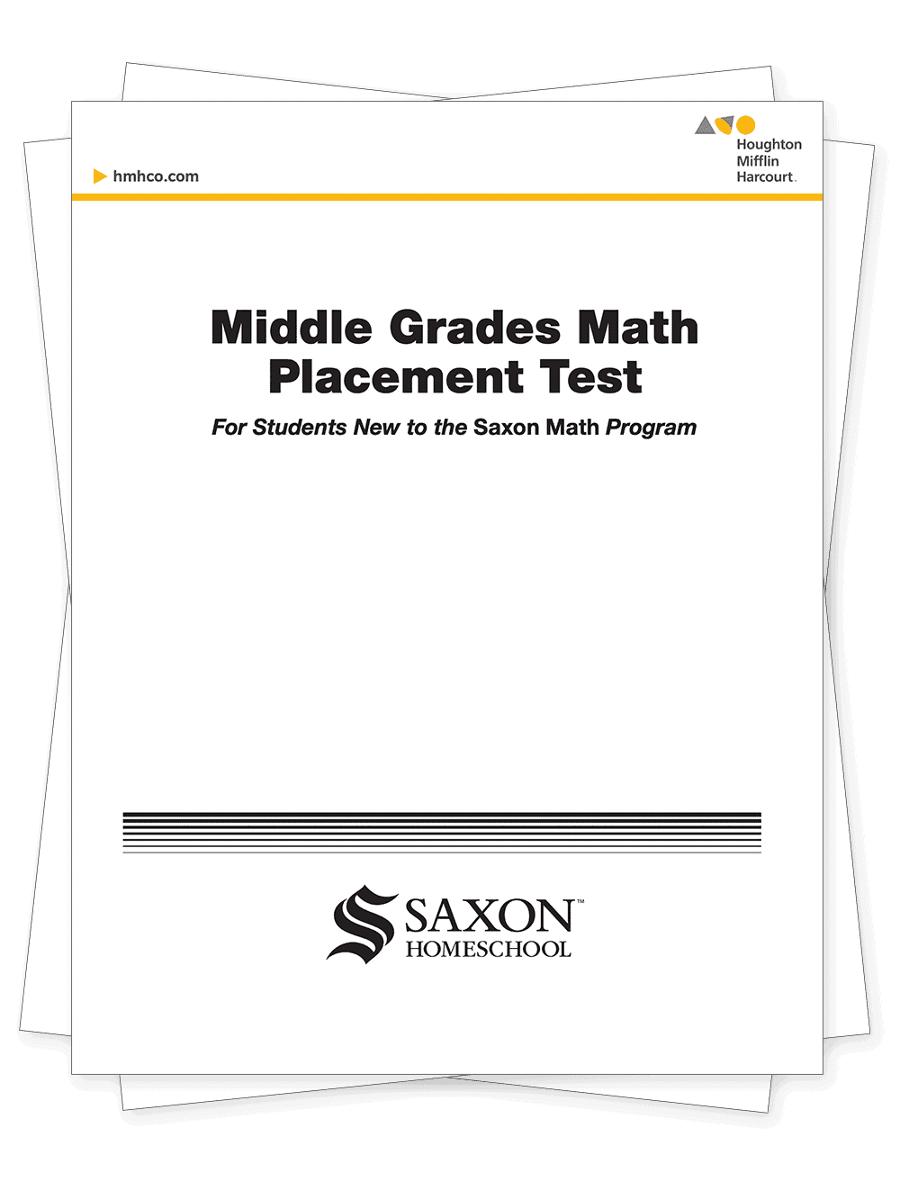 saxon math middle grade math placement test